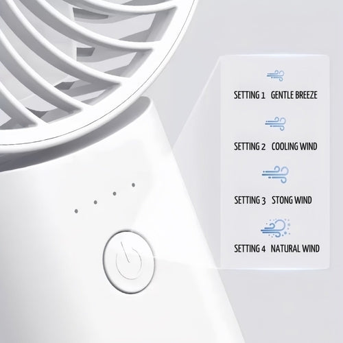 2-in-1 Portable Mini Fan Power Bank – Foldable Cooling
