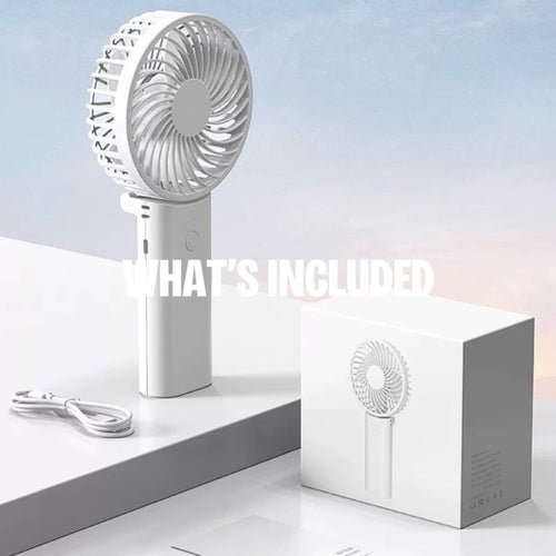 2-in-1 Portable Mini Fan Power Bank – Foldable Cooling
