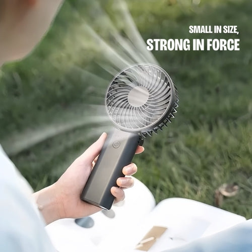 2-in-1 Portable Mini Fan Power Bank – Foldable Cooling