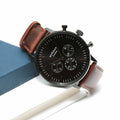 Men's Architect Motivator — Black with Walnut Strap