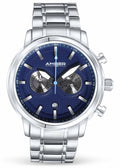 Amber Time Chronograph Watch — Blue Dial