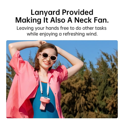 Portable Handheld Fan with LED Display and Battery