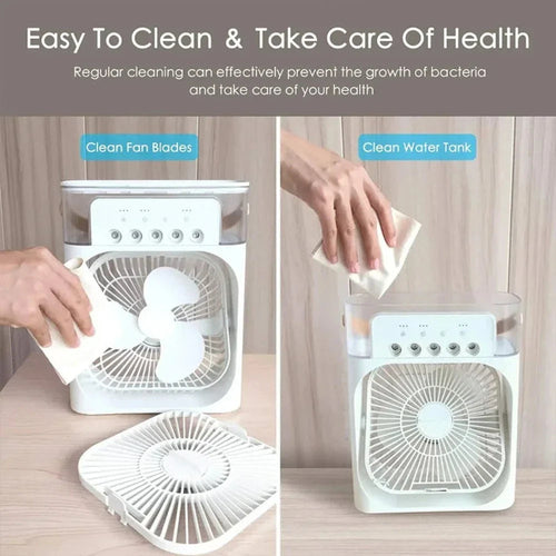 Portable Desktop Air Cooler – 3-in-1 USB Mini AC