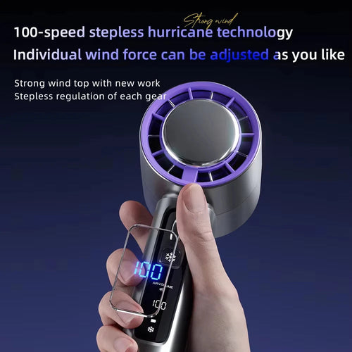 Portable Handheld Turbo Fan With 100-Speed Cooling