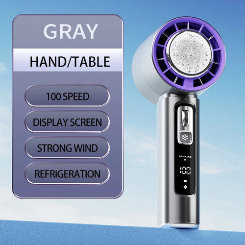 Portable Handheld Turbo Fan With 100-Speed Cooling