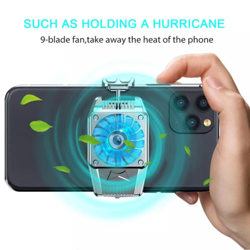 USB Mobile Phone Cooling Fan Radiator With 9-Blade Turbine