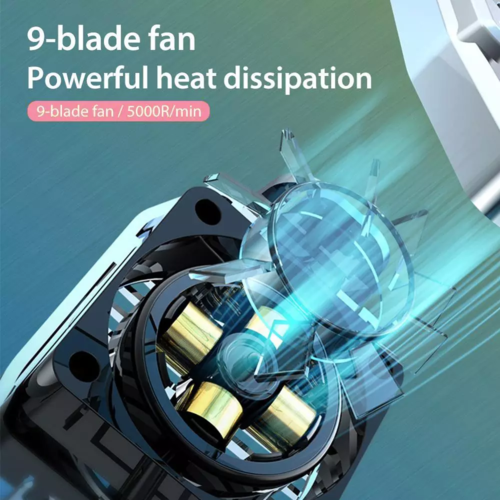 USB Mobile Phone Cooling Fan Radiator With 9-Blade Turbine