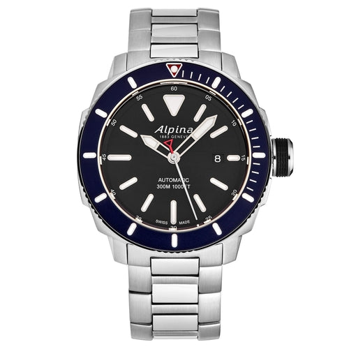 Alpina Men's  Seastrong Diver Black Dial Stainless