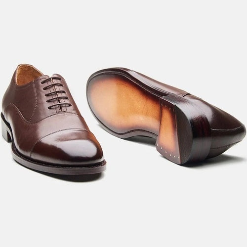 STANDARD Cap-toe Oxford - Rosewood Brown Shoes| Modern Formal Business