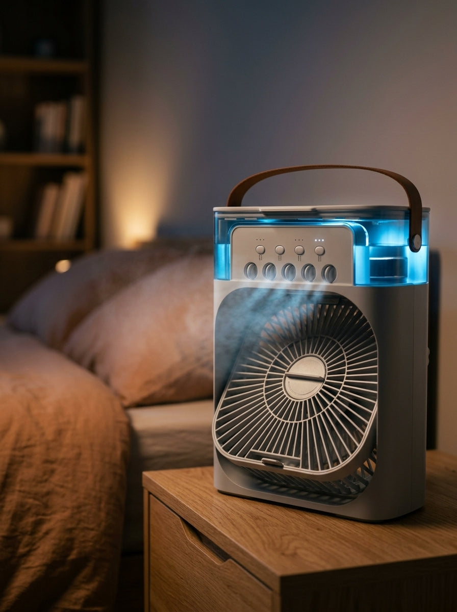 3-in-1 Portable Air Cooler — Nightstand Ambient Mode | Generated by Modelize