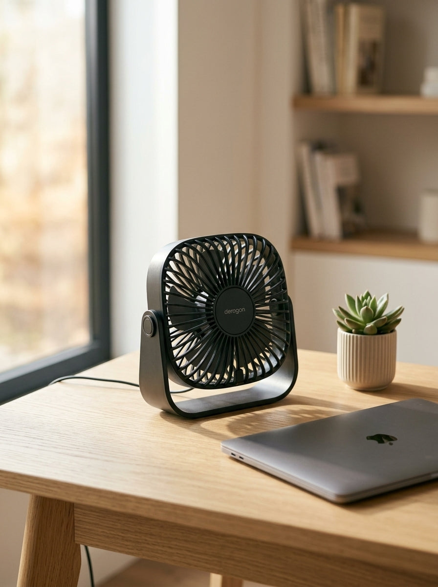 Portable USB Desk Fan — Modern Workspace Setup | Generated by Modelize