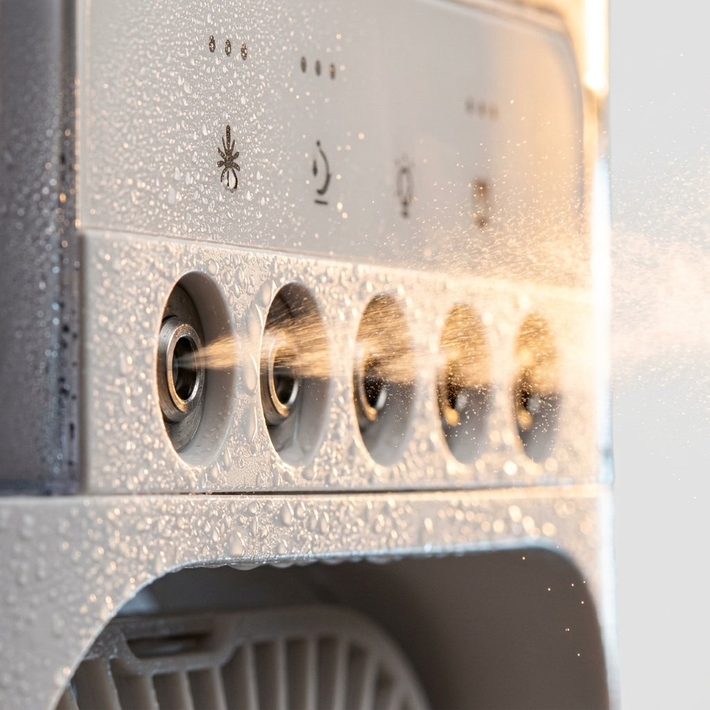 Portable Desktop Air Cooler — Misting Detail | Generated by Modelize