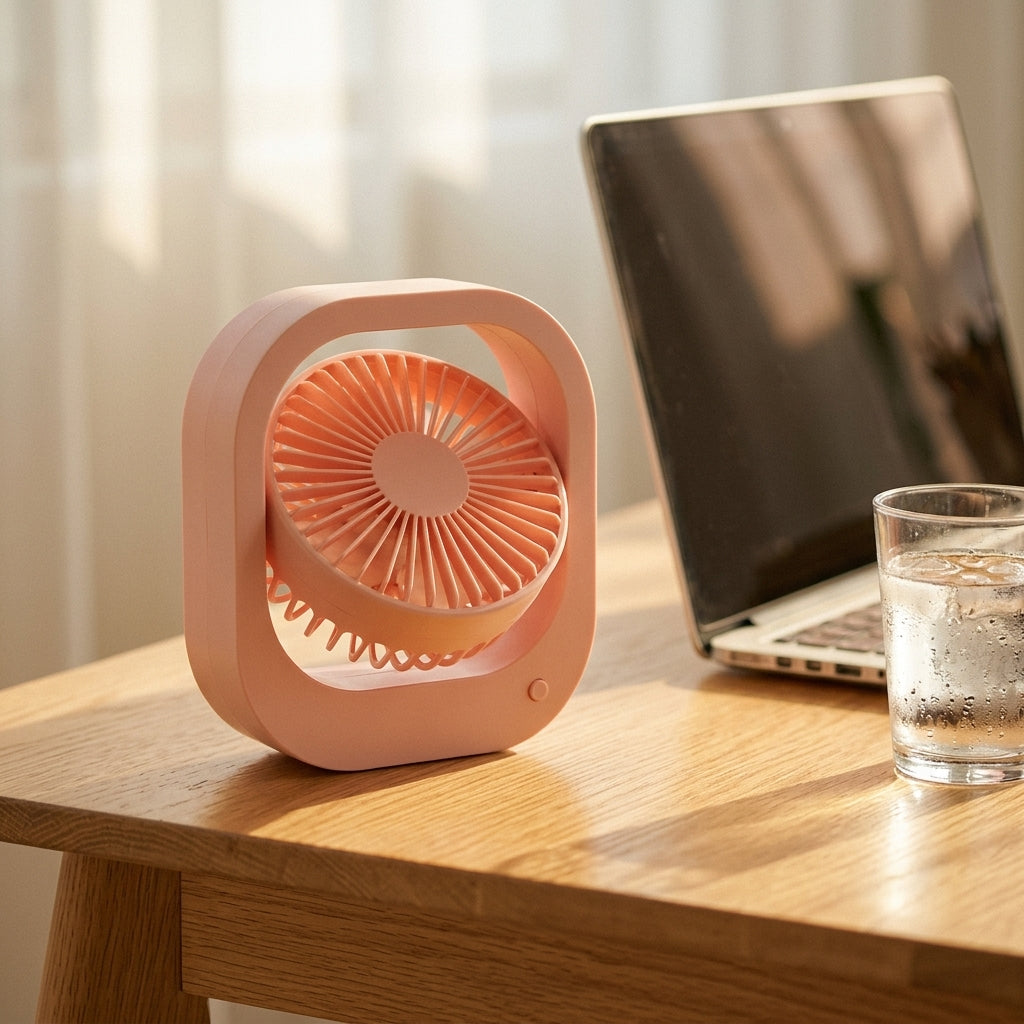 Portable USB desktop fan — Desktop Cooling Lifestyle | Generated by Modelize