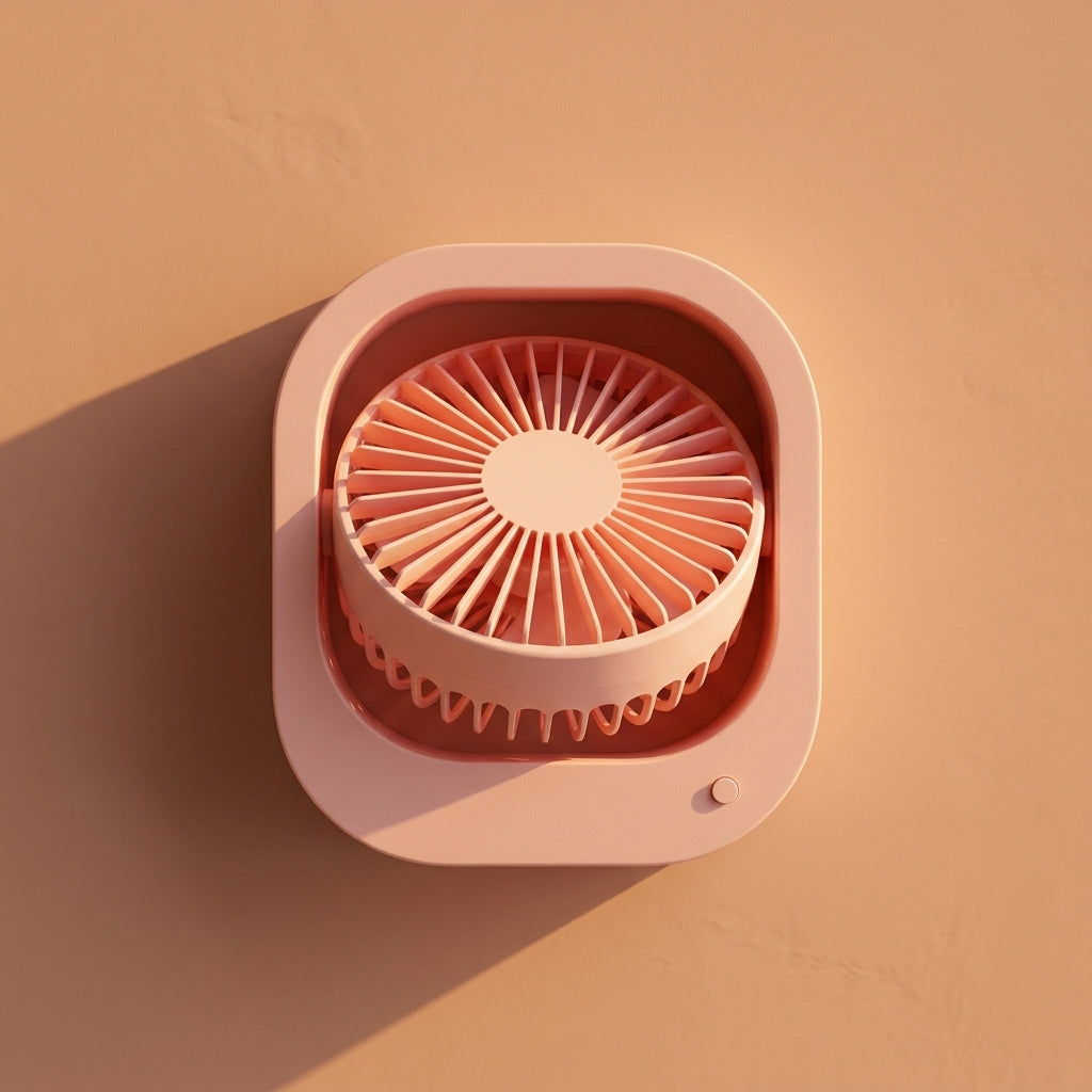 Portable USB Desktop Fan — Summer Travel Flat Lay | Generated by Modelize