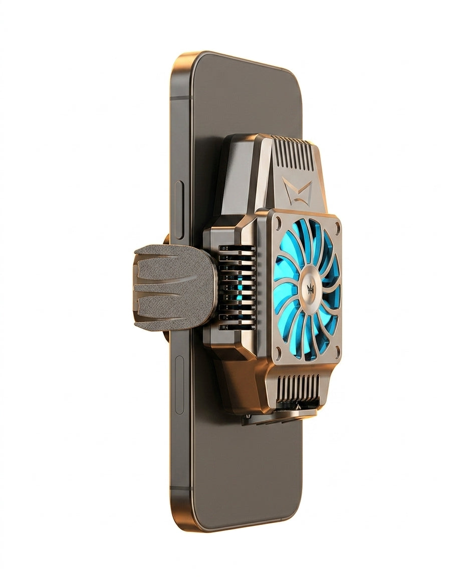 Mobile Phone Cooling Radiator — Side Profile Clip-On | Generated by Modelize